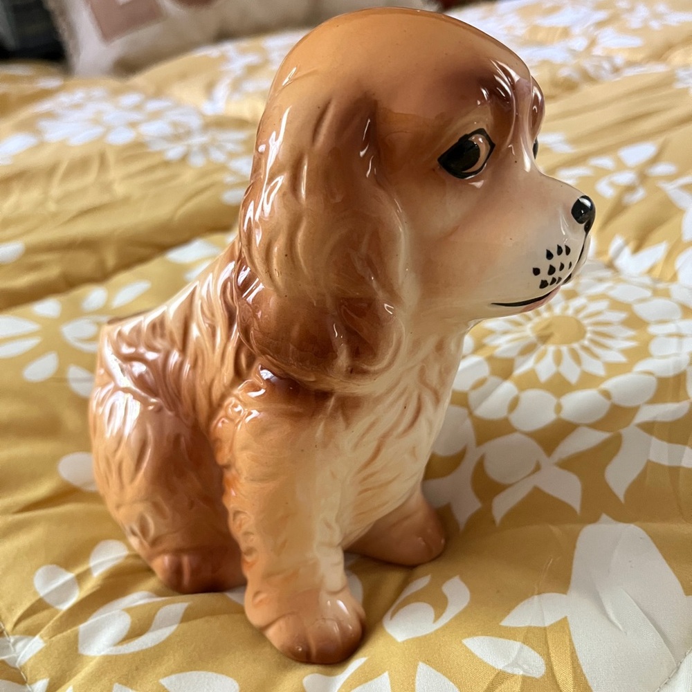 Vintage cocker spaniel planter Dog Figurine